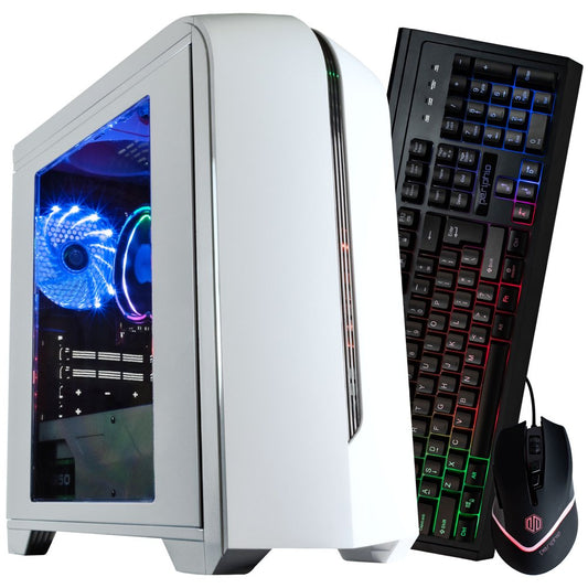 Warp Gaming PC Computer | AMD Athlon 3000G | Radeon Vega 3 (2GB) | 500GB SSD | 16GB DDR4 RAM | 1080P Gaming | RGB Gaming Bundle | Windows 10 Home Gaming Desktop